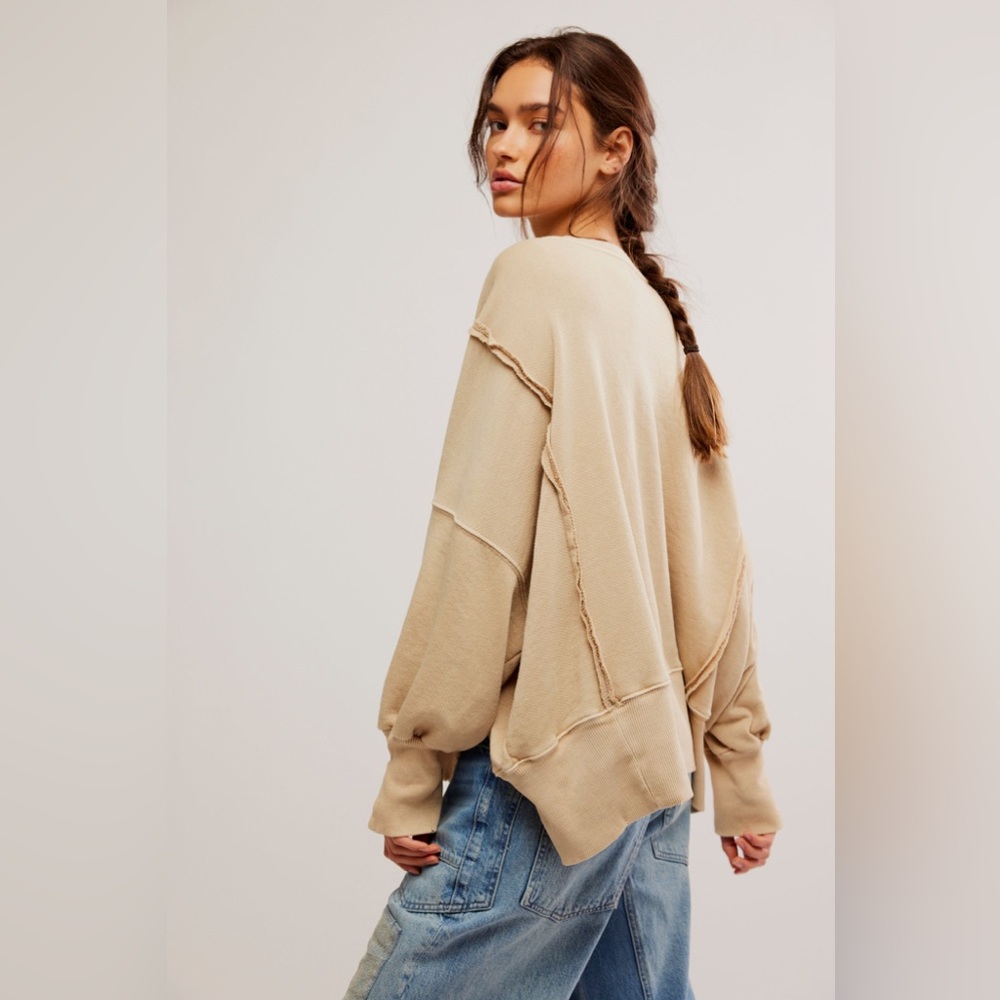 🆕FREE PEOPLE YELLOWSTONE We The Free Graphic Camden Pullover-Size Small - Picture 7 of 15